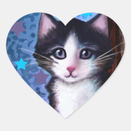 Kitten schilderij Sticker