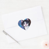 Kitten schilderij Sticker (Envelop)
