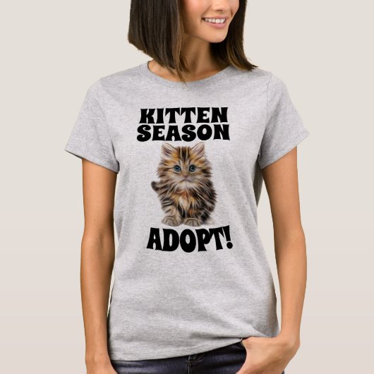 KITTEN SEASON ADOPT! CAT T-SHIRTS (Voorkant)