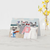 Kitten Selfie Wenskaart Kaart (Gele Bloem)