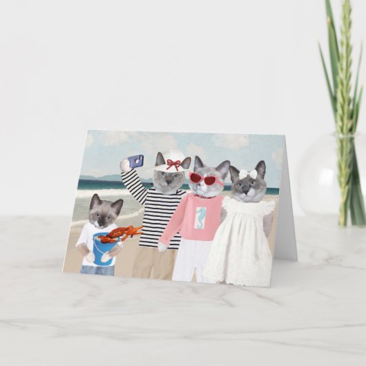 Kitten Selfie Wenskaart Kaart (Voorkant)