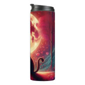 Kitten Silhouette Moonlight Valentine Thermosbeker (Geroteerd rechts)