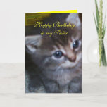 KITTEN, SISTER BIRTHDAY CARD KAART<br><div class="desc">Een schattige verjaardagskaart voor iedereen die van hun zus houdt.</div>