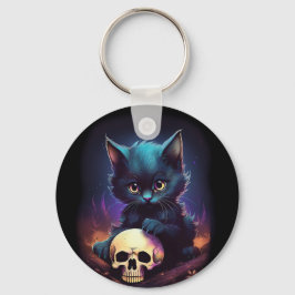 Kitten Skull Horror Sleutelhanger