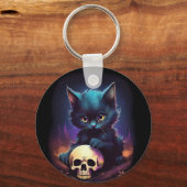 Kitten Skull Horror Sleutelhanger (Voorkant)