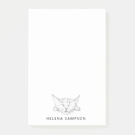 Kitten slapen grappige katten schets gepersonalise post-it® notes
