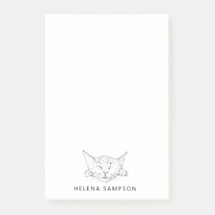 Kitten slapen grappige katten schets gepersonalise post-it® notes