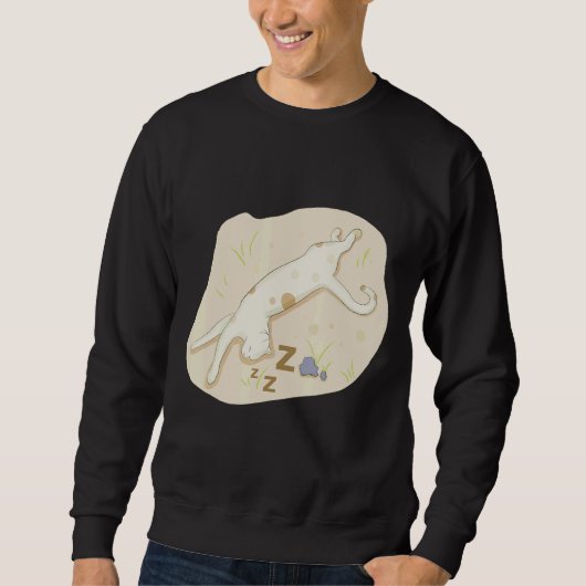 Kitten Slapen Illustratie Trui (Voorkant)