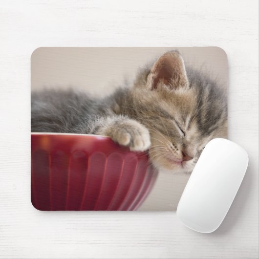 Kitten Slapen in Bowl Muismat (Met muis)