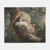 Kitten slapen in een boom fleece deken (Voorkant (Horizontaal))