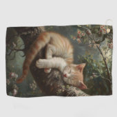 Kitten slapen in een boom  golfhanddoek (Horizontaal)