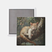 Kitten slapen in een boom magneet (Voorkant / Achterkant)