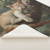 Kitten slapen in een boom  sherpa deken (3/4)