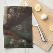 Kitten slapen in een boom theedoek (Quarter Fold)