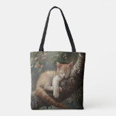 Kitten slapen in een boom  tote bag (Achterkant)