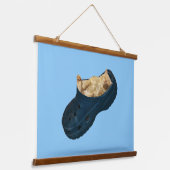 Kitten slapen in een croc schoen, muur hangen hangend wandkleed (Gebogen)