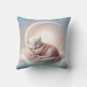 Kitten slapen op een maansikkel kussen (Achterkant)