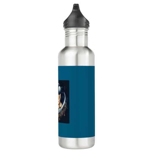 Kitten slapen op maanobject waterfles (Rechts)