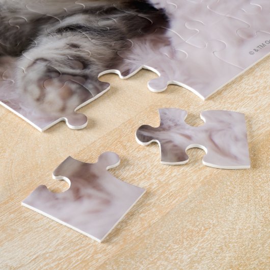 Kitten Sleeping op handdoek Legpuzzel (Zijkant)