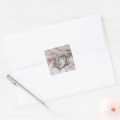 Kitten Sleeping op handdoek Vierkante Sticker (Envelop)