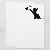 KITTEN SPELEN MET BUTTERFLIES BRIEFPAPIER (Voorkant / Achterkant)