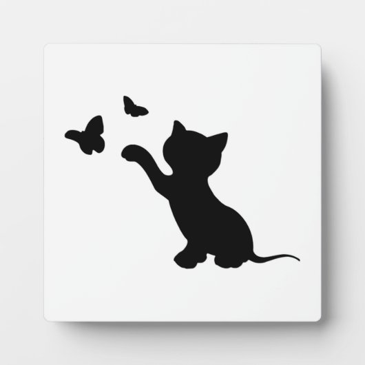 KITTEN SPELEN MET BUTTERFLIES FOTOPLAAT (Voorkant)