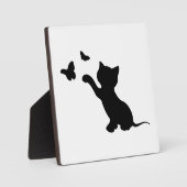 KITTEN SPELEN MET BUTTERFLIES FOTOPLAAT (Voorkant)