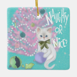 Kitten spelen met Ornament