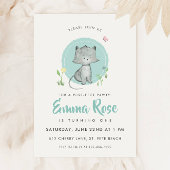 Kitten Spint met uitwerpselen Birthday Party Kaart