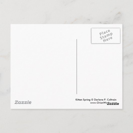 Kitten Spring Briefkaart (Achterkant)