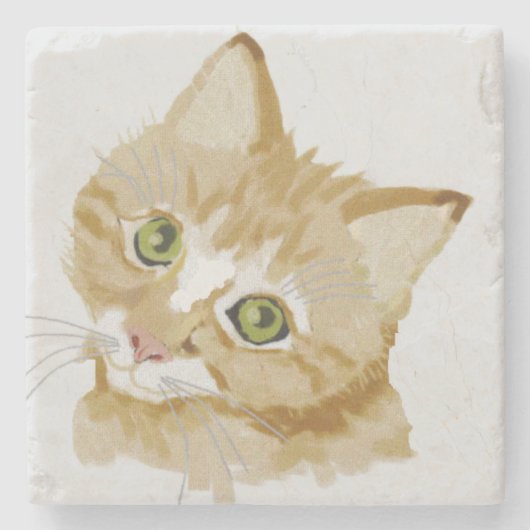 Kitten Stenen Onderzetter (Voorkant)