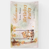Kitten Swing Verjaardag Welkom Spandoek (Verticaal)