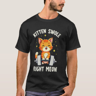 Kitten Swole Nu Kater Gewichtenstrainer Funny Gym T-shirt