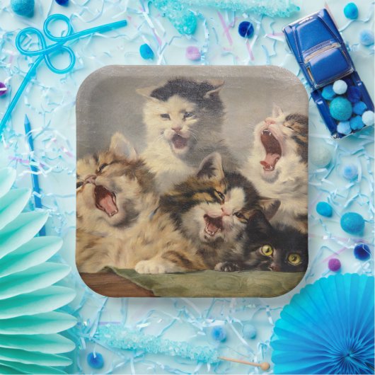 Kitten Symfonie door Julius Adam II Papieren Bordje (Feest)