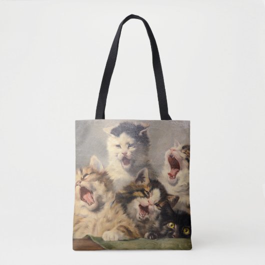 Kitten Symfonie door Julius Adam II Tote Bag (Voorkant)