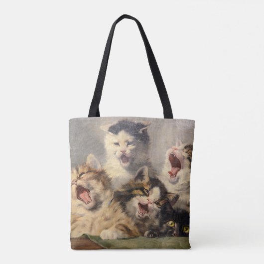 Kitten Symfonie door Julius Adam II Tote Bag (Achterkant)