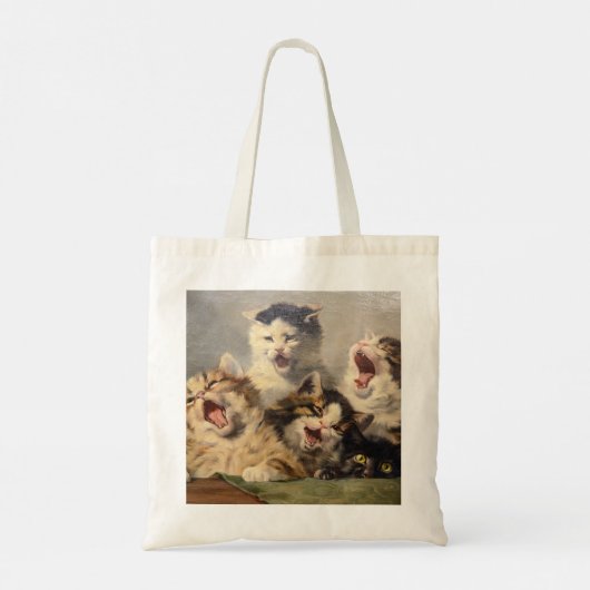 Kitten Symfonie door Julius Adam II Tote Bag (Achterkant)