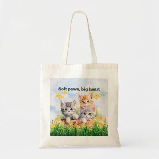 Kitten Thema Kleine Canvas tas (Voorkant)