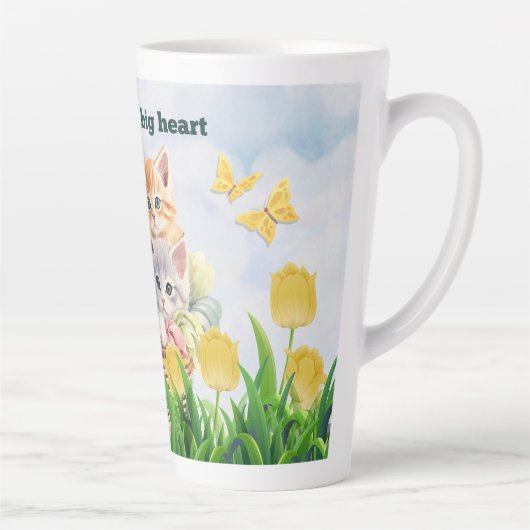 Kitten Theme Latte Mok (Rechts)