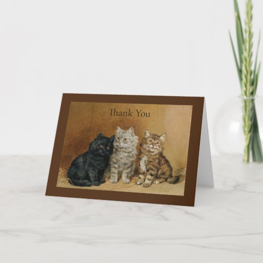Kitten Trio Hartelijk dank Bedankkaart (Voorkant)