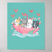 Kitten Umbrella Hoodie Poster (Voorkant)