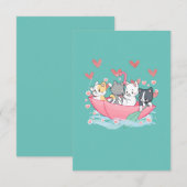 Kitten Umbrella Sierkussen Bedankkaart (Voorkant / Achterkant)
