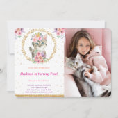 Kitten Verjaardag Foto uitnodiging (Voorkant)