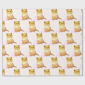 Kitten, Verjaardags Kerstmis Partij Wrapping Papie Cadeaupapier (Vlak)