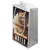 Kitten verjaardagstaart - verjaardag klein cadeauzakje (Voorkant Gekanteld)