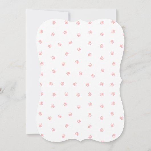 Kitten Verjaardagsuitnodiging met bloemengezicht v Kaart (Achterkant)