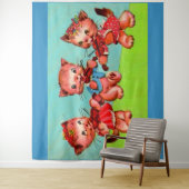 kitten violinist trio wandkleed (In situ)