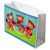 kitten violist trio print groot cadeauzakje (Achterkant Gekanteld)