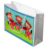 kitten violist trio print groot cadeauzakje (Voorkant Gekanteld)