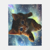 Kitten vliegt in de ruimte fleece deken (Voorkant)